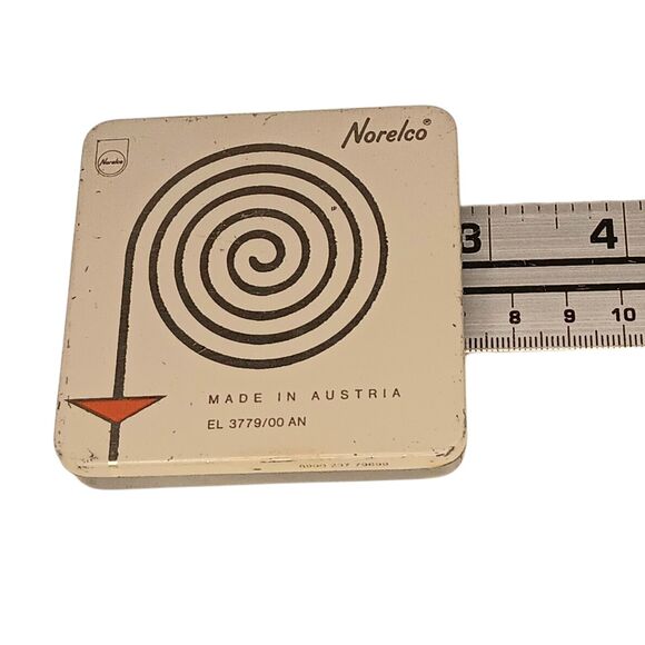 4 Vintage Metal Tins - 2 Doan's Pill Boxes & 2 Norelco Containers - Picture 9 of 10